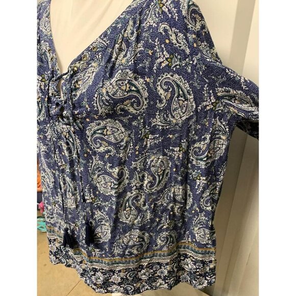 Dress Barn Business Casual Paisley Top Size 1X - Picture 2 of 5
